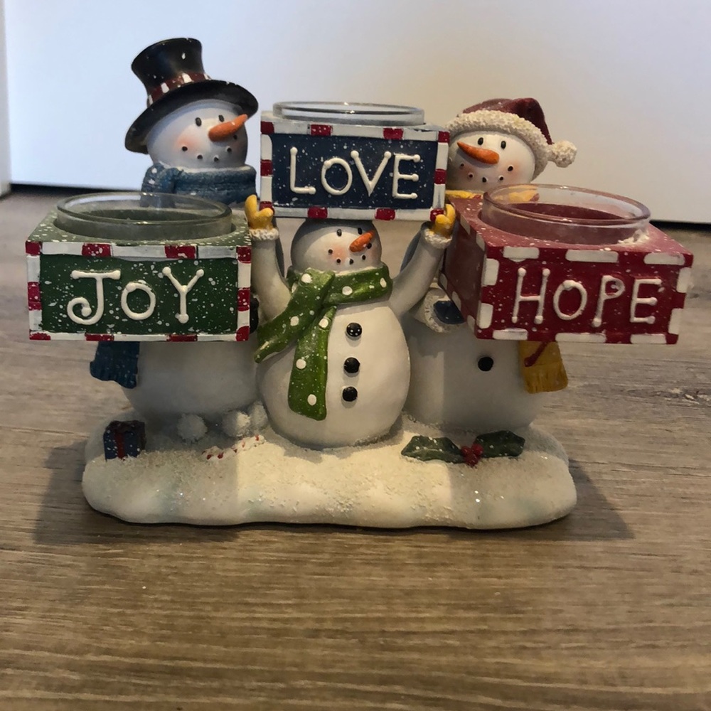 Snowman Tea Light Holder - Picture 1 of 4